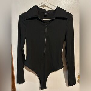 shein black long sleeve body suit